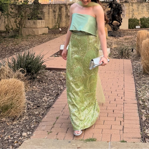 Custom Made Nora Parada Sequin Dress with Neck Scarf - Picture 5 of 5